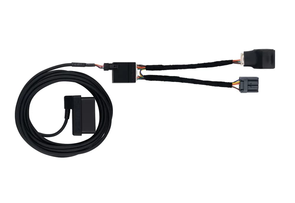 An example comma car connection kit with a cable and connector box