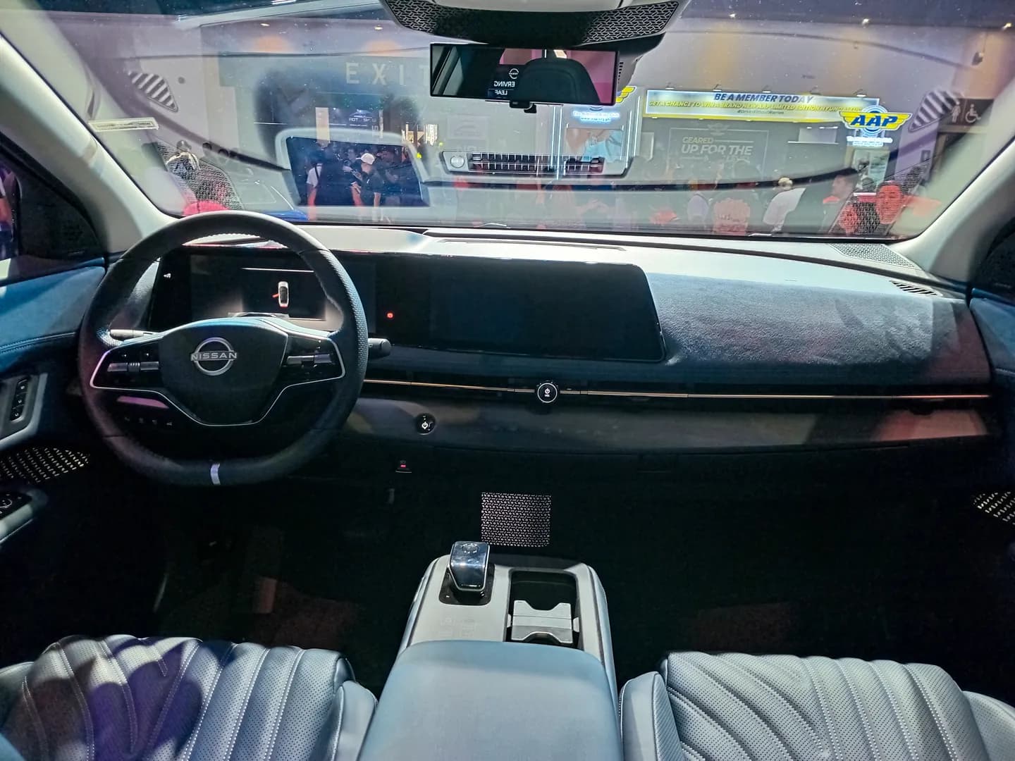 Nissan Ariya dashboard and steering wheel